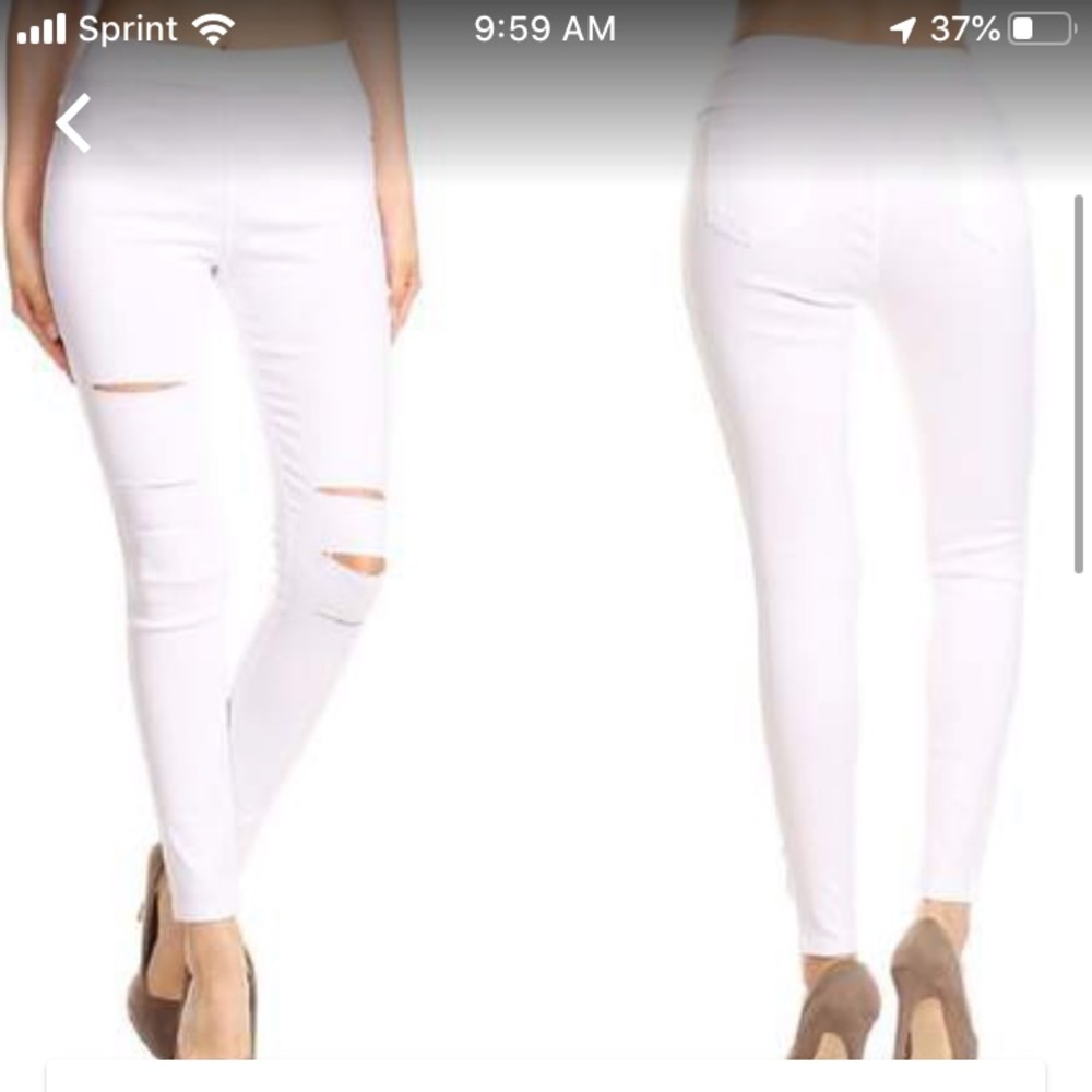 White jeggings